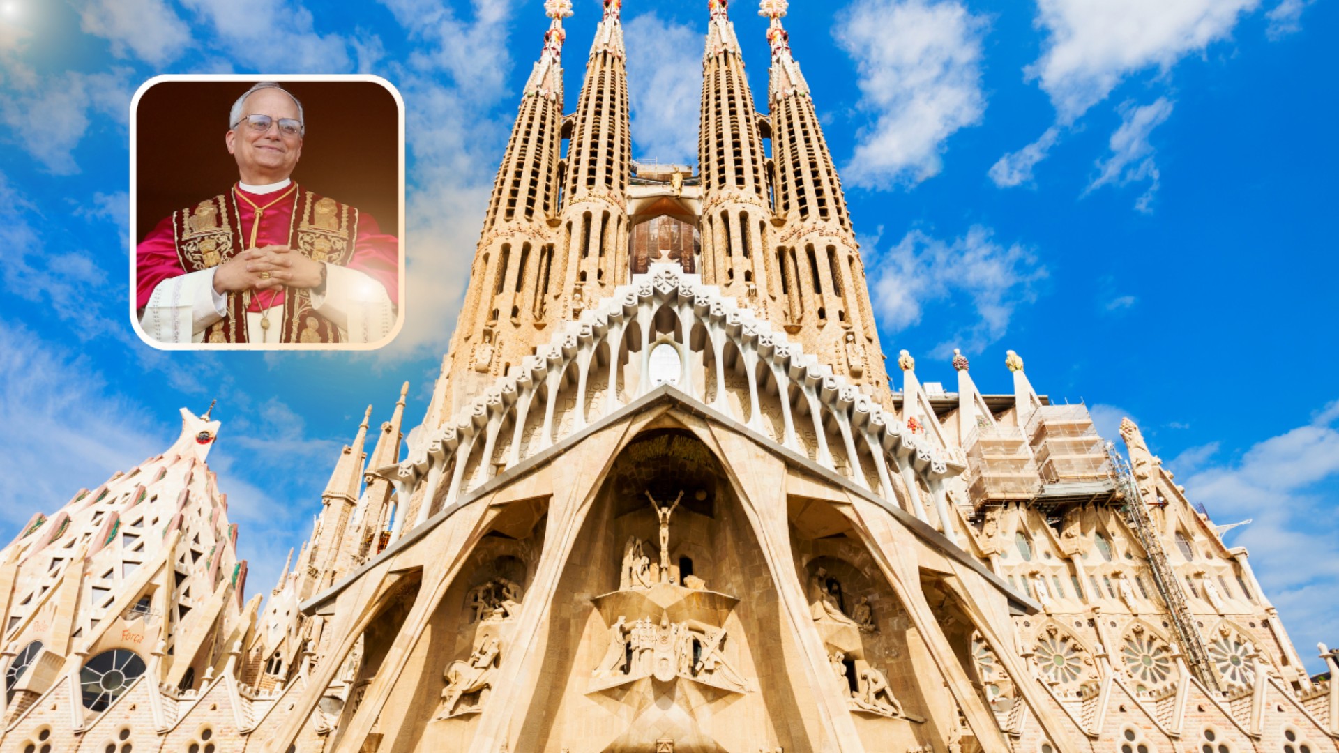 Inauguração da torre de Jesus Cristo na Sagrada Família