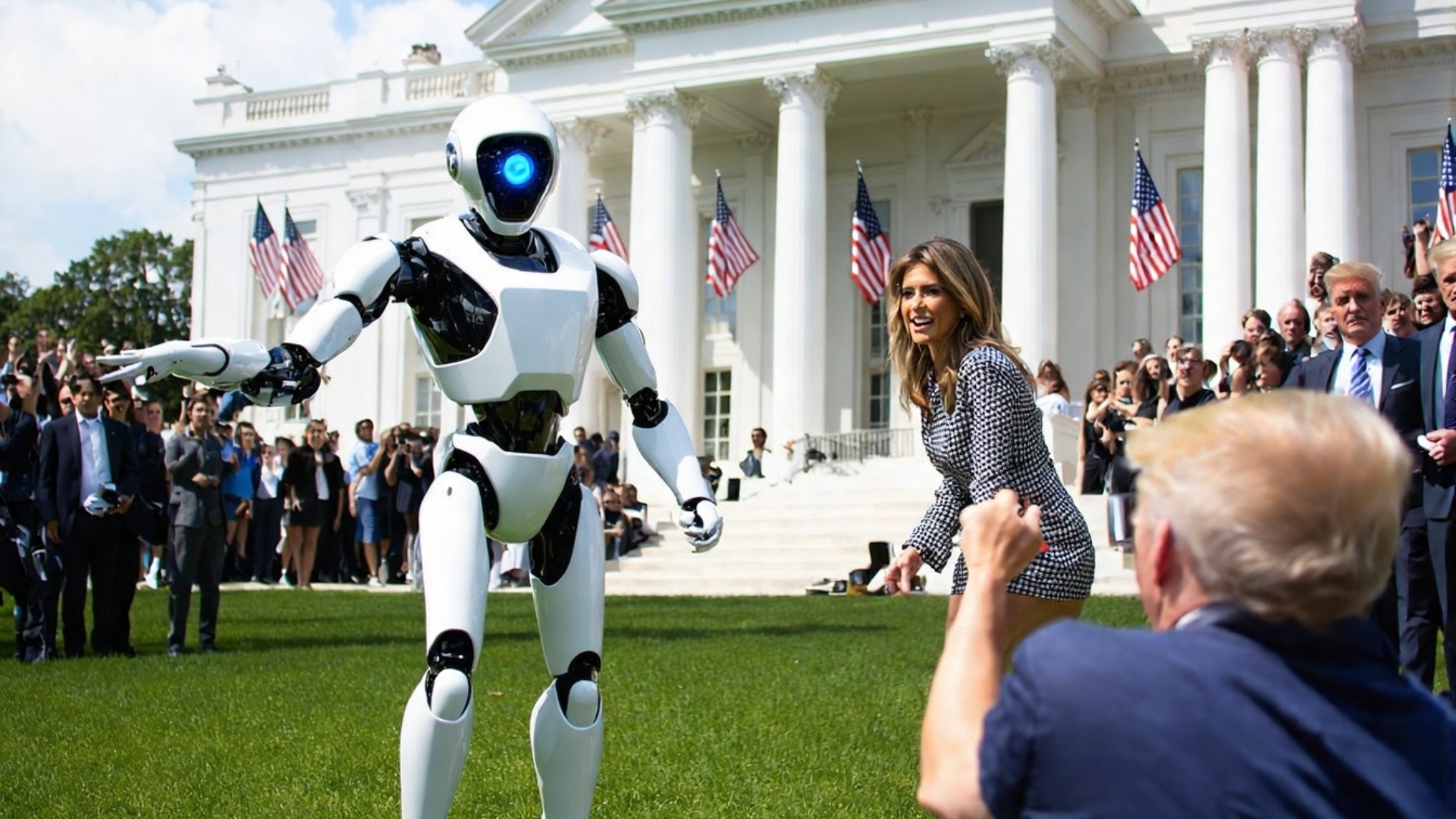 Robô humanoide na Casa Branca com Melania Trump